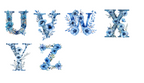 Blue Floral Letter Tote