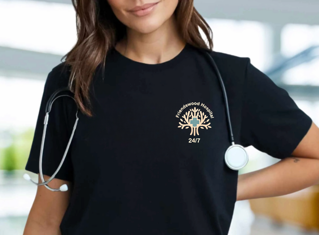 Friendswood Hospital Basic Logo Tee