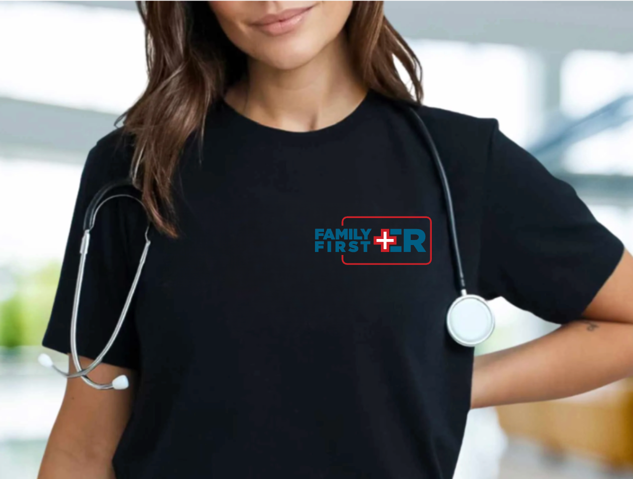 Family First ER Pocket Logo Tee
